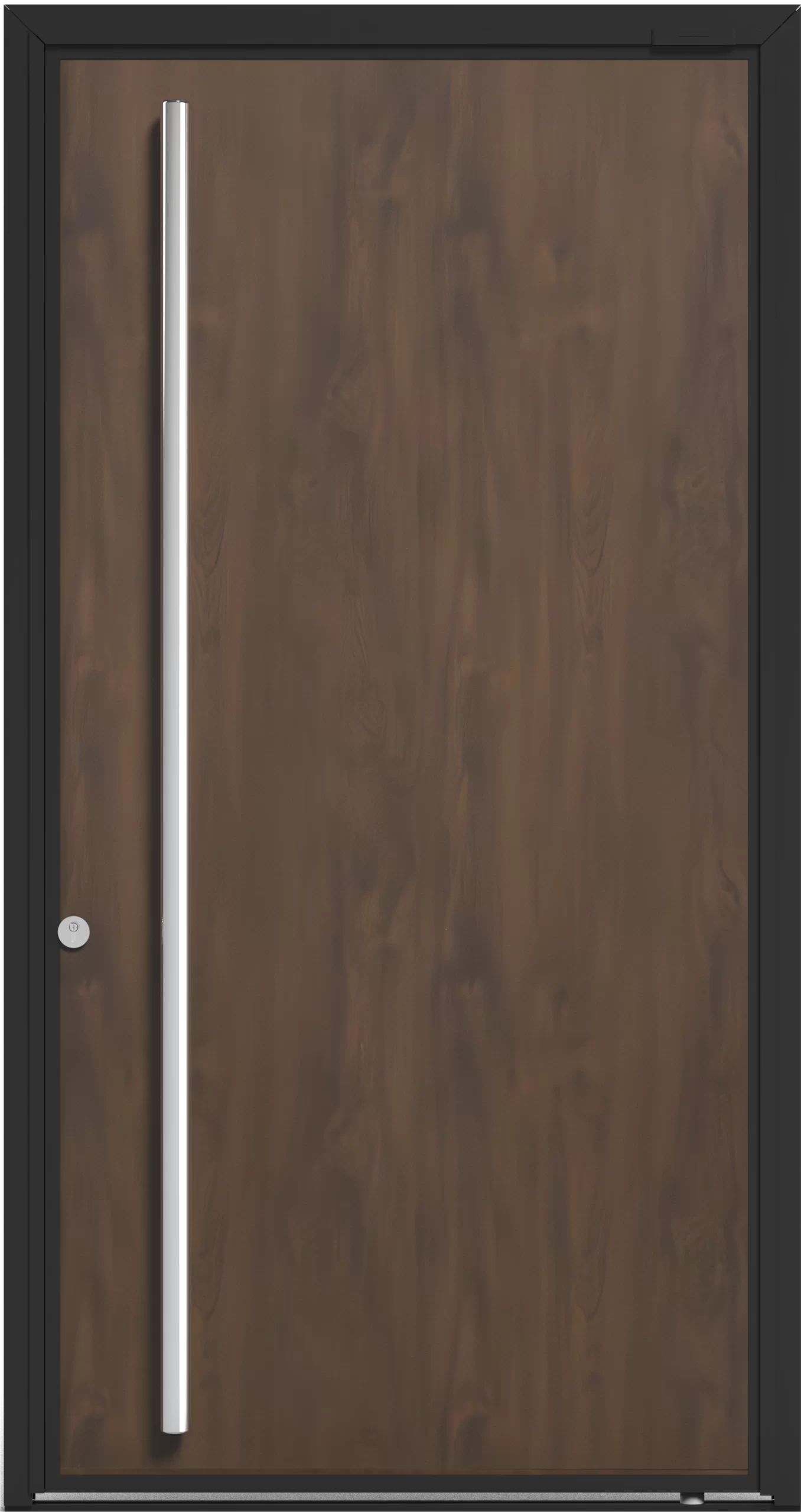 Puerta lisa color caoba-negro