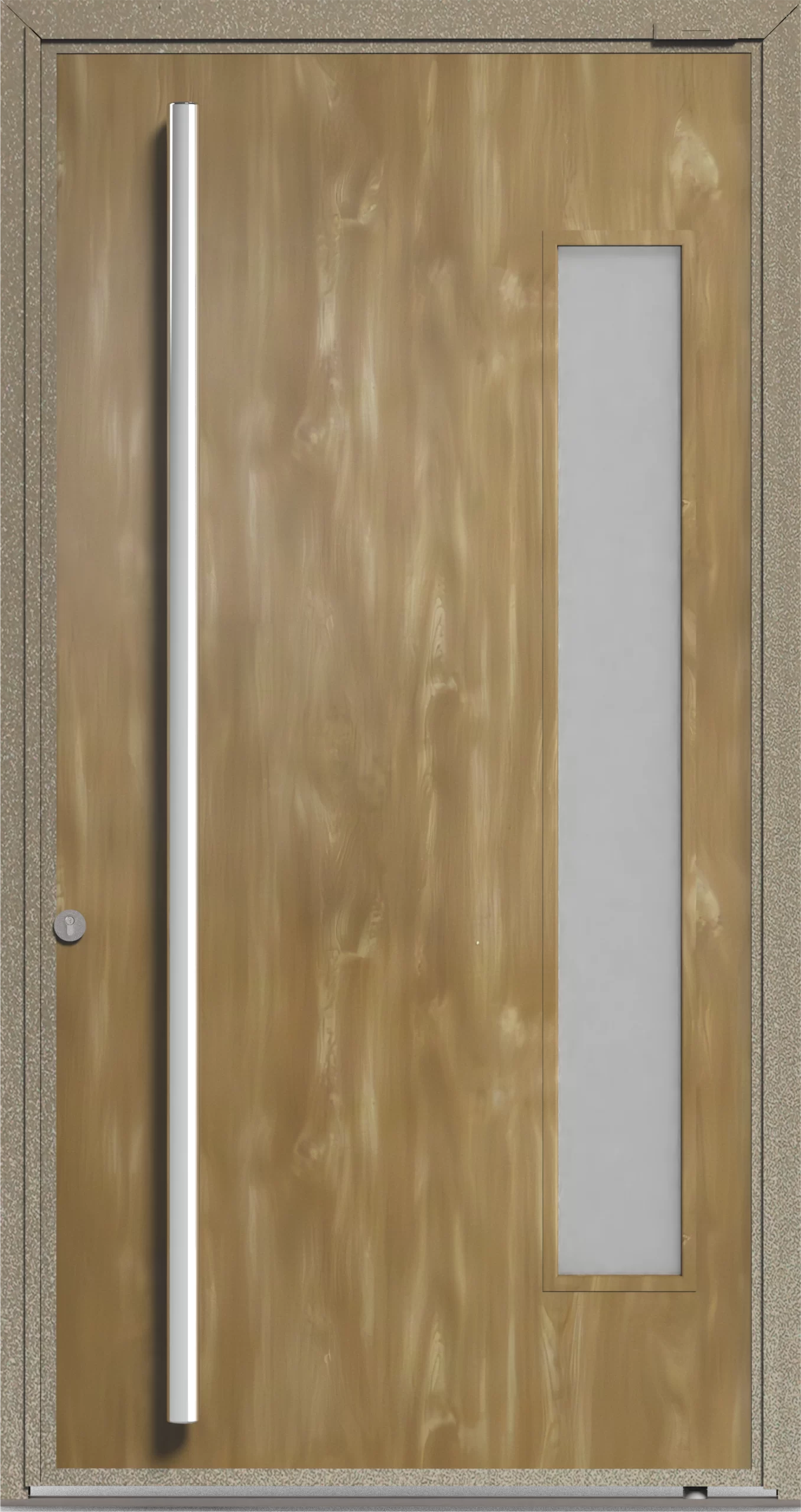 Puerta lisa color fresno-champagne postigo fijo