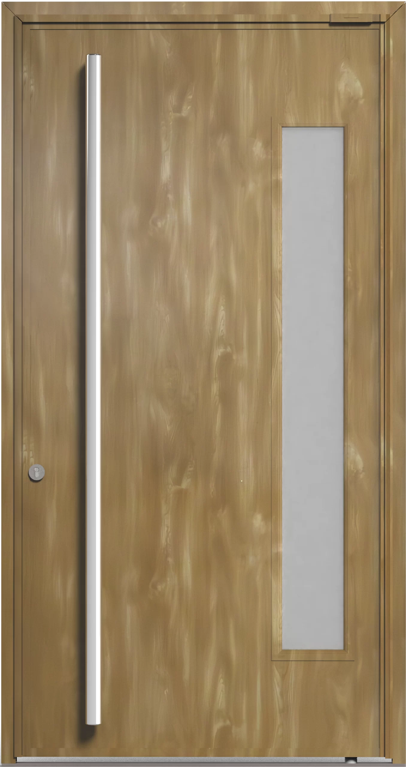 Puerta lisa color fresno postigo fijo
