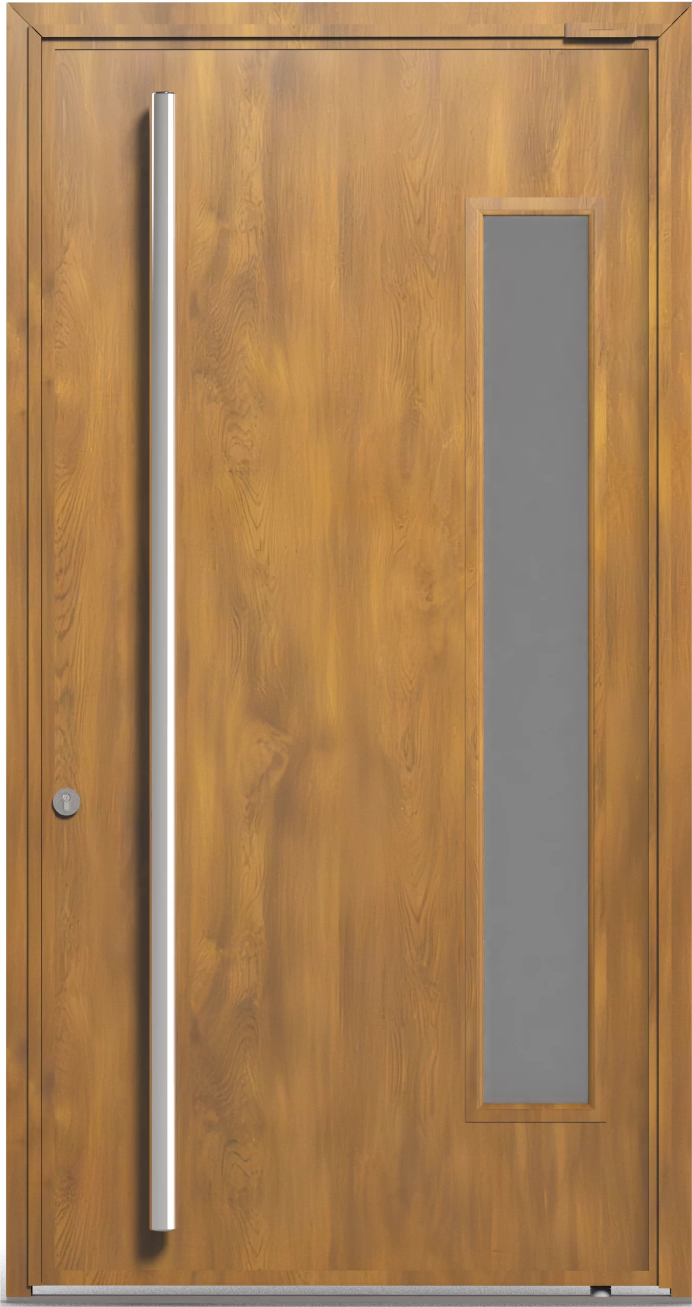 Puerta lisa color roble postigo fijo