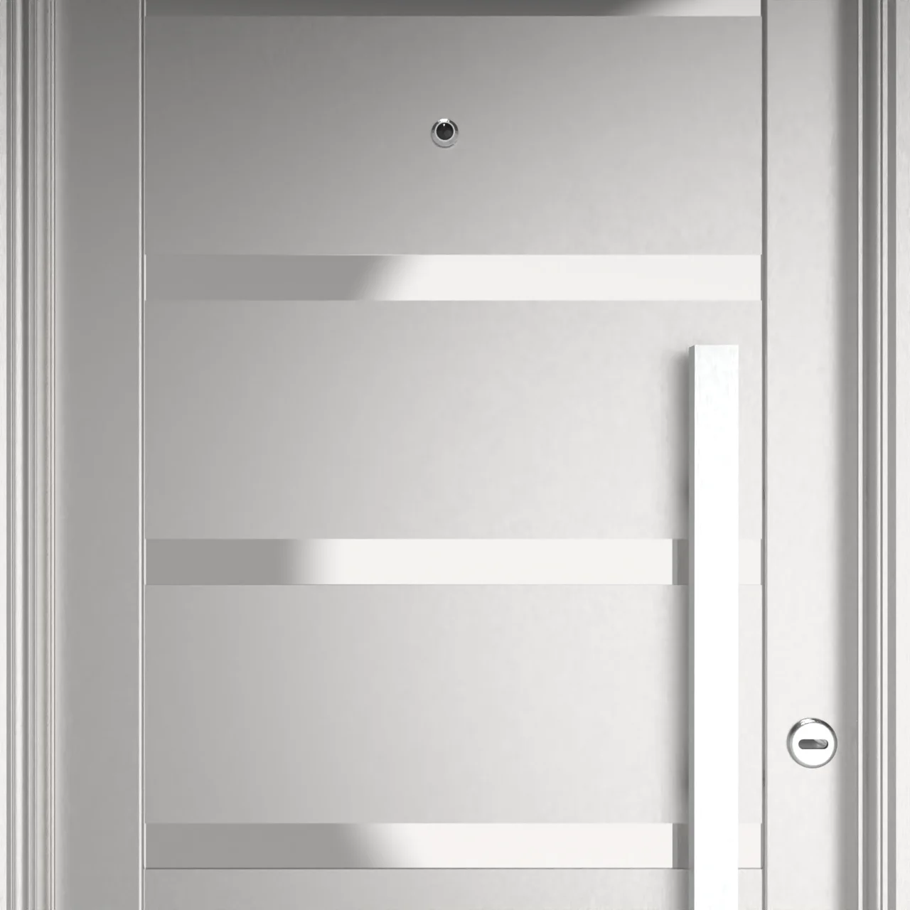 Fragmento de puerta metálica