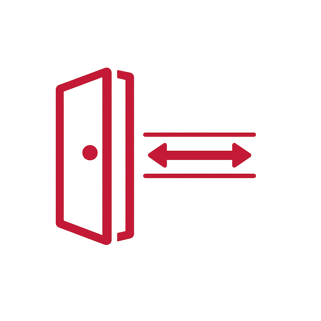 Icono de espesor de la puerta